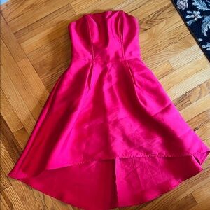 Speechless Stunning Homecoming Dress Red Pink Strapless  Satin Dress size 3